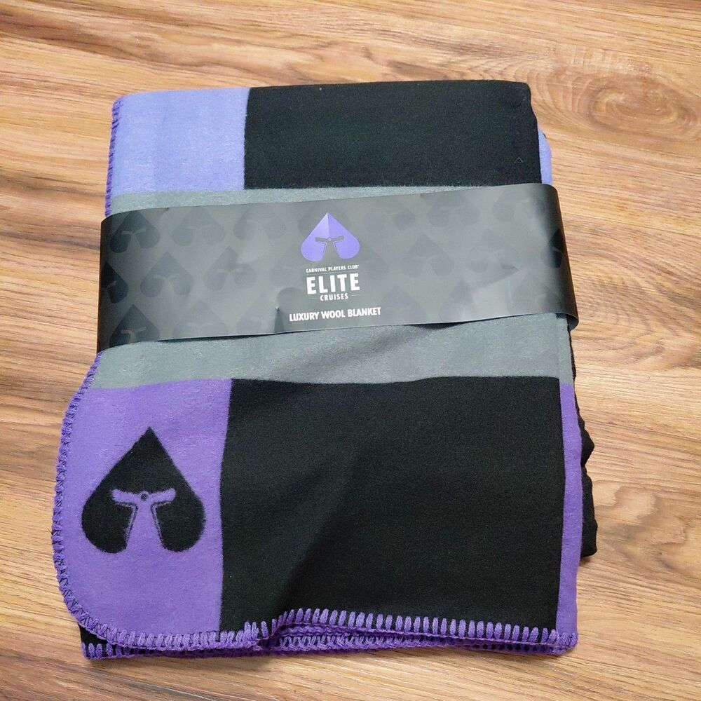 NEW Carnival Cruise Elite Casino Throw Blanket luxury wool Players Club Soft